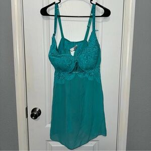 Cacique Teal Lace Nightdress Size 44DDD